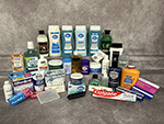 Photo of dental hygeine, soaps, etc., for sale in commissary.
